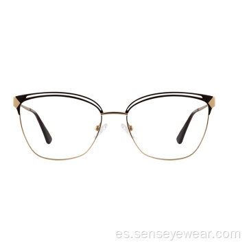 Mujeres Cat Eye Metal Se Seeblasses Optical Frames